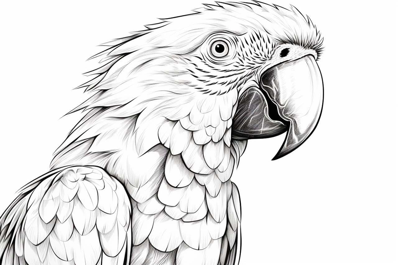 How to draw a Macaw