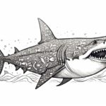 How to draw a Megalodon