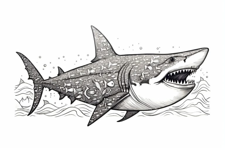 How to draw a Megalodon