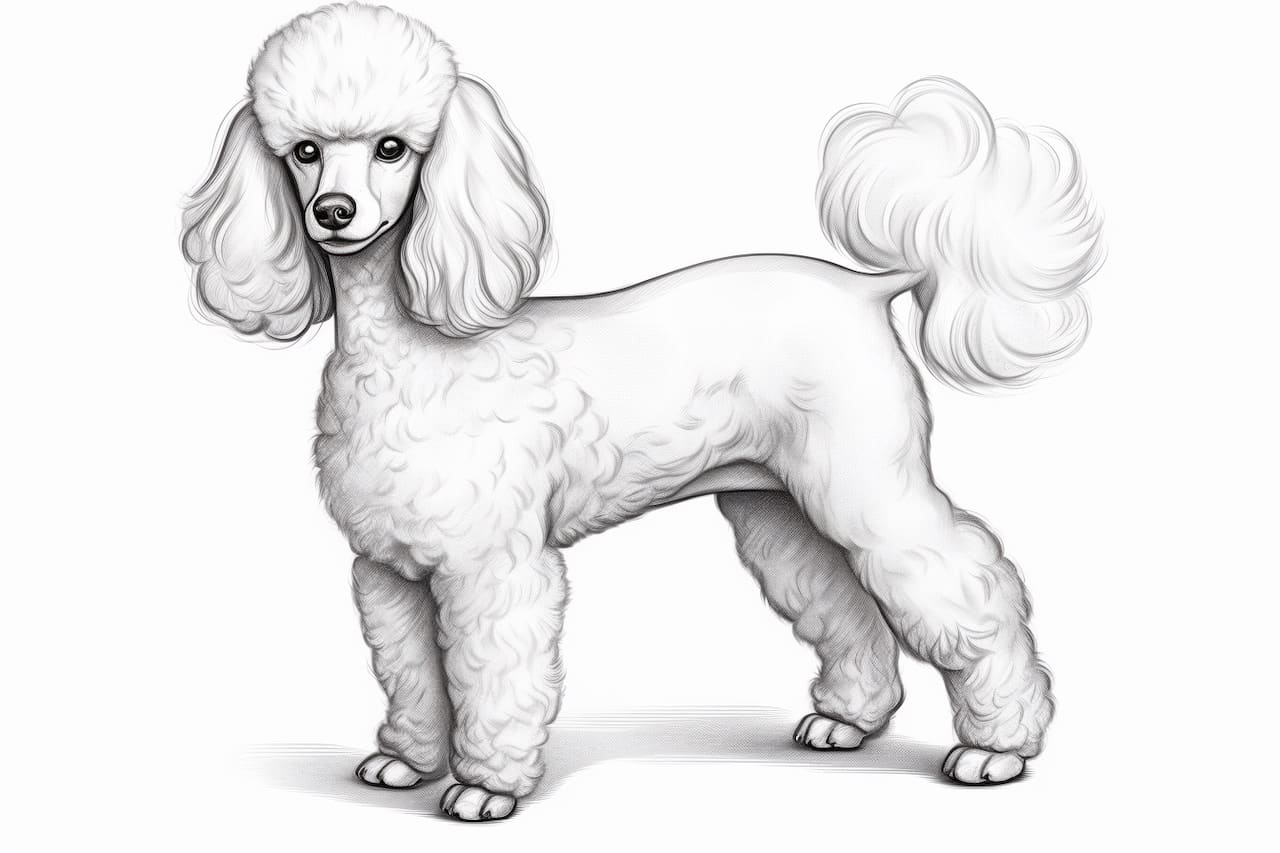 How to draw a poodle