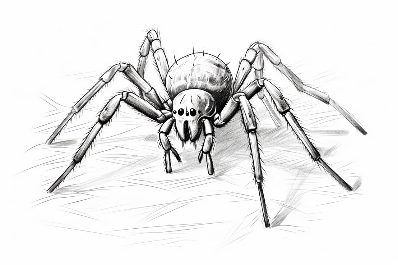 How to draw a spider