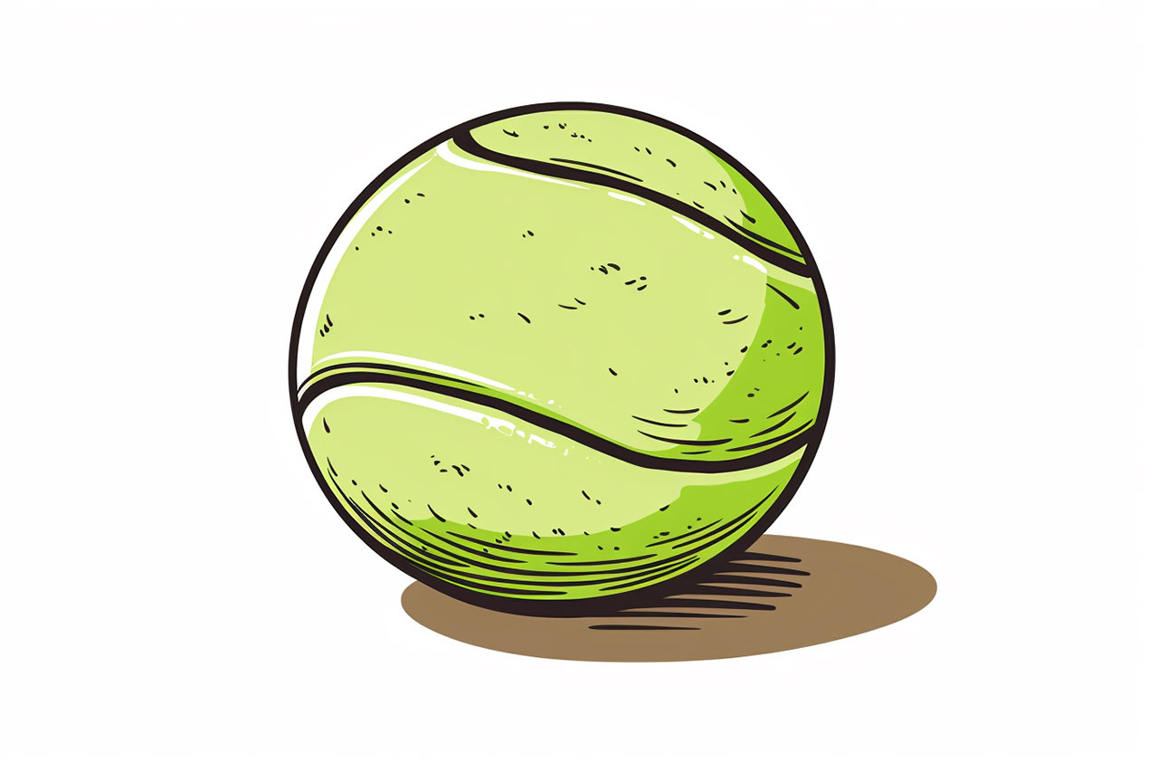 How to draw a tennis ball