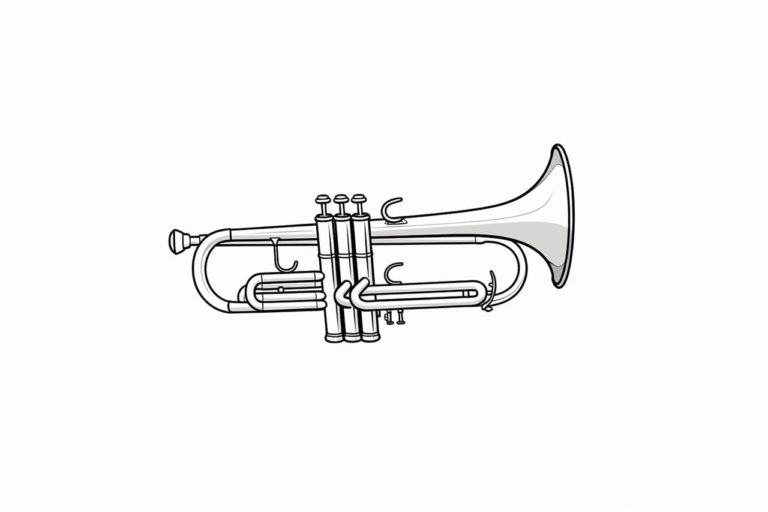 How to draw a trumpet