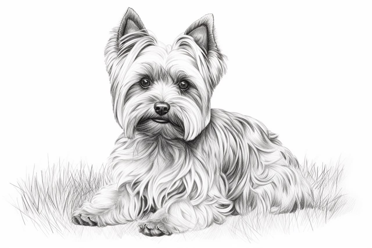 How to draw a Yorkshire Terrier