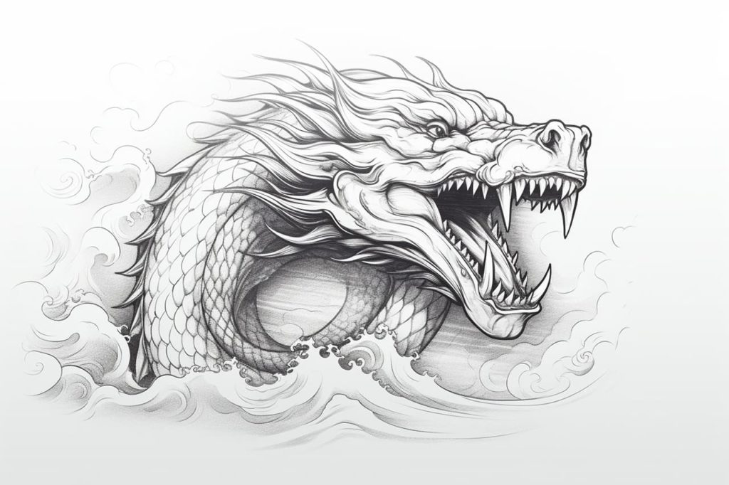 sea serpent sketch