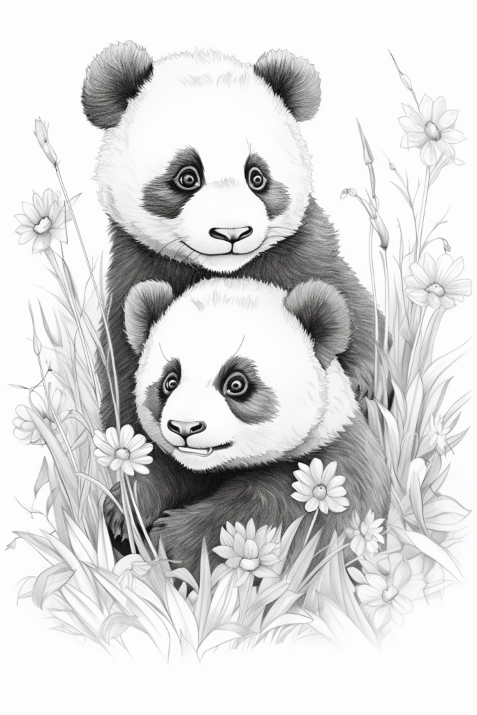 two pandas