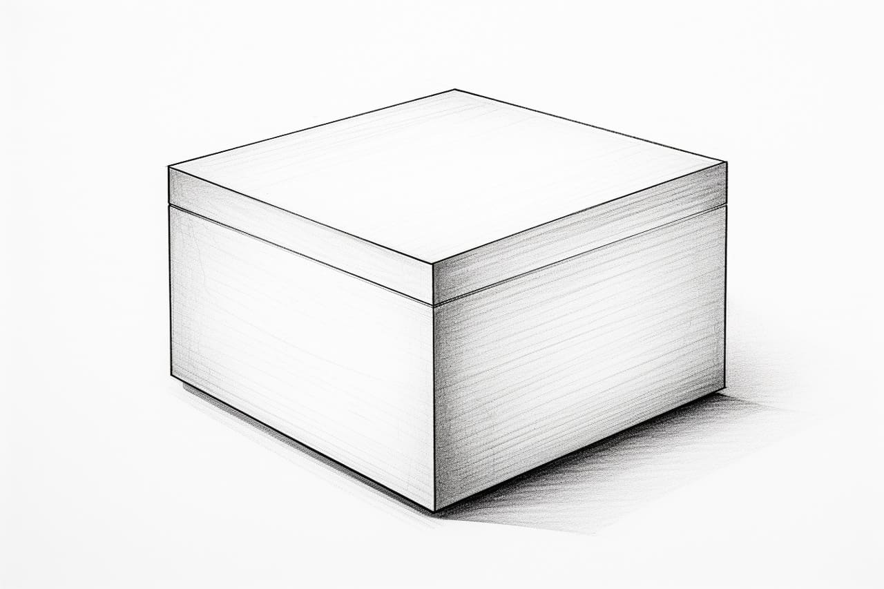 how to draw a 3D box
