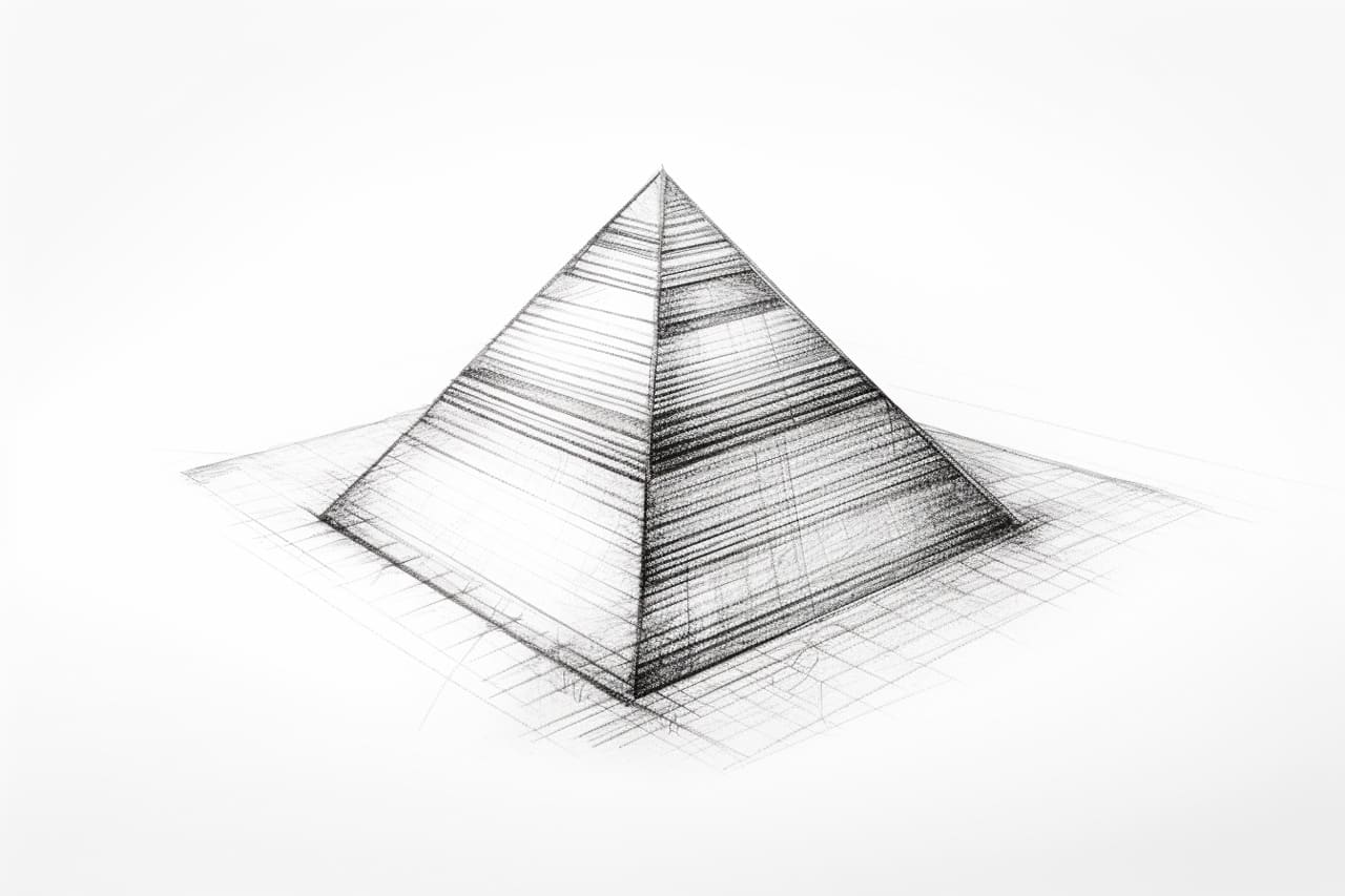 how to draw a 3D Pyramid