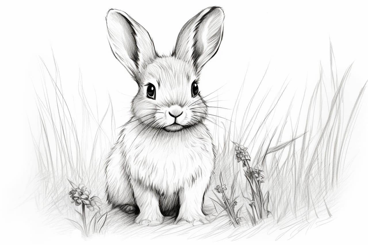 how to draw a baby bunny