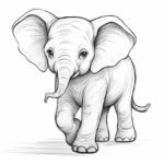 How to draw a baby elephant