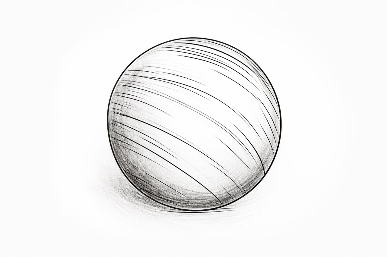 how to draw a ball