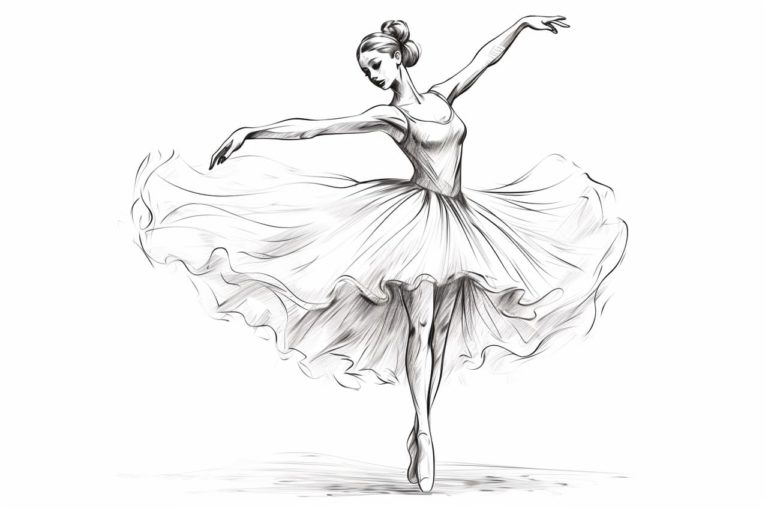 how to draw a ballerina