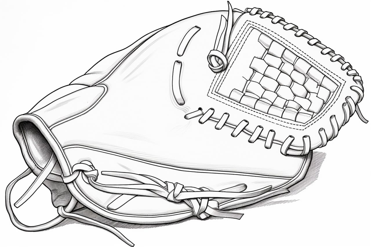 how to draw a baseball glove