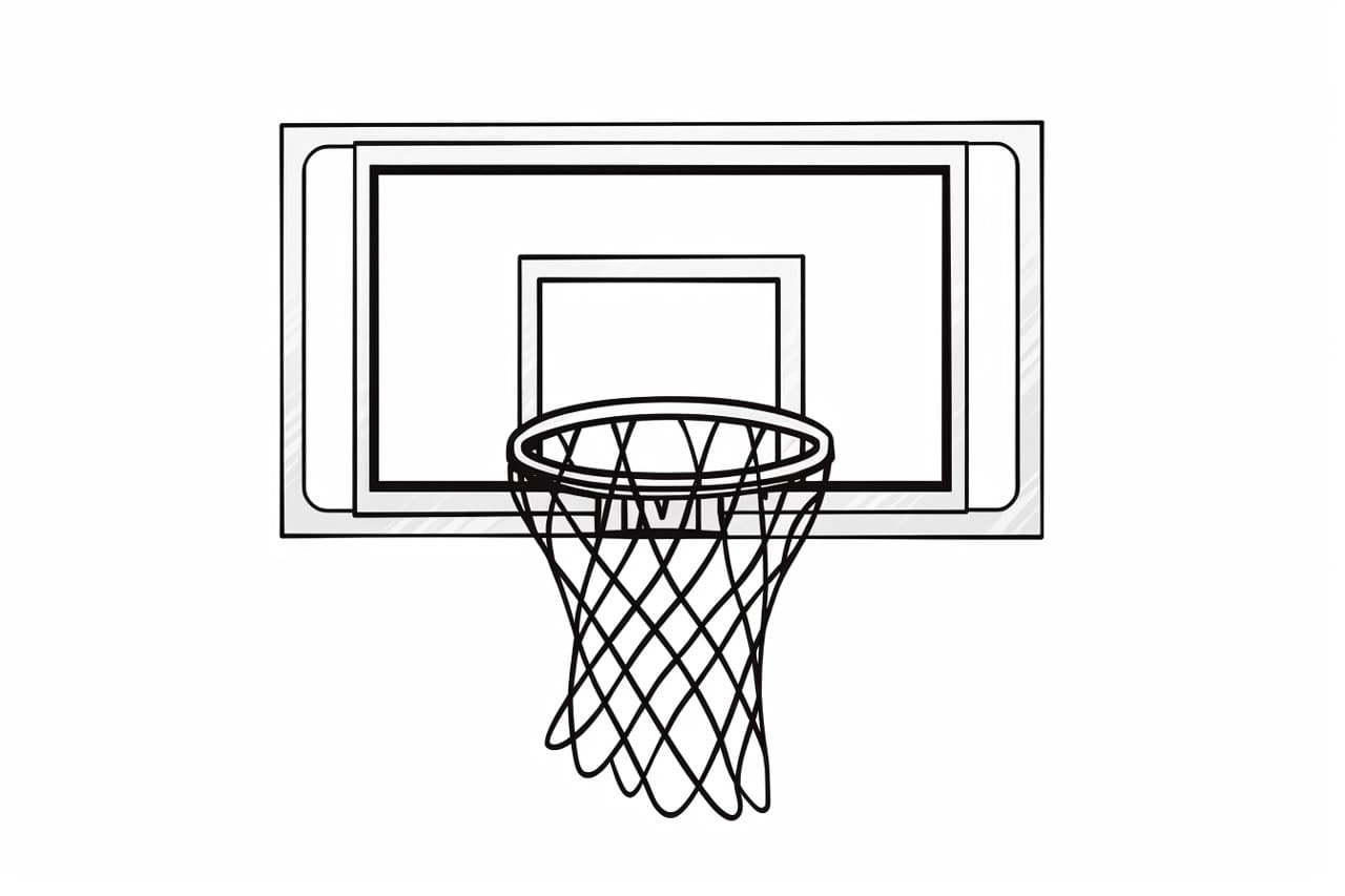 how to draw a basketball net