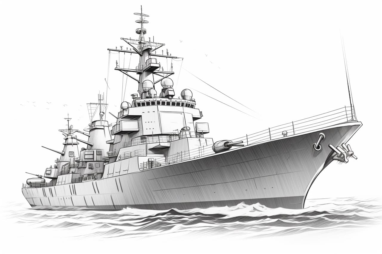 how to draw a battleship
