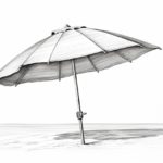 how to draw a beach umbrella