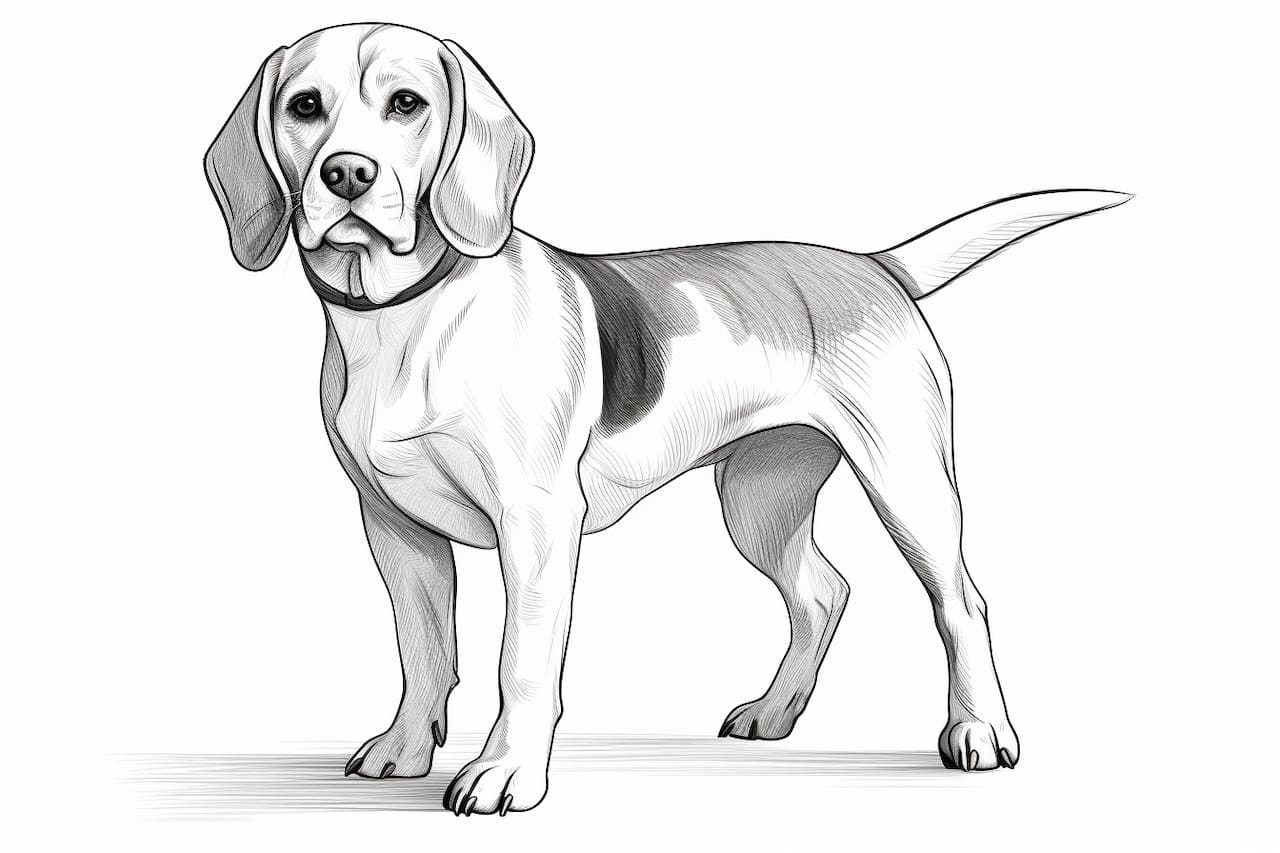 How to draw a Beagle