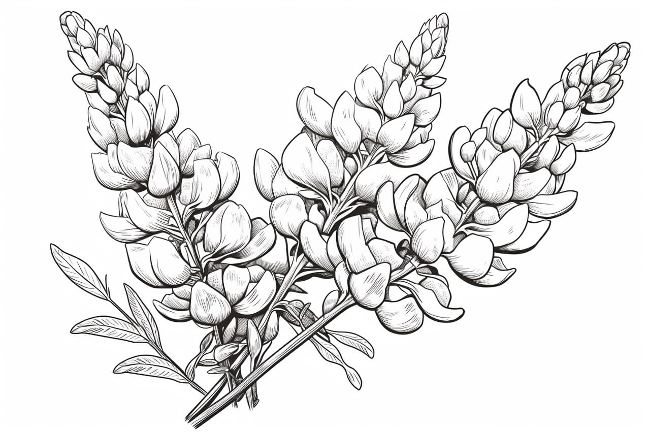 How to draw a Bluebonnet