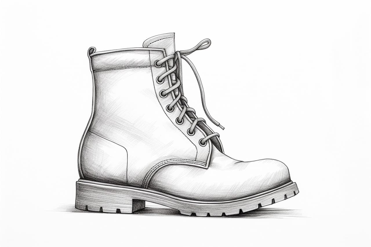 how to draw a boot
