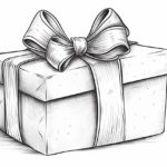 how to draw a bow on a present