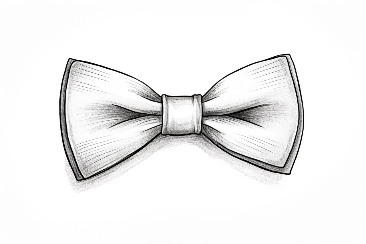 how to draw a bow tie