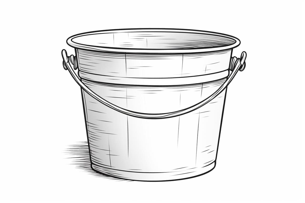 how to draw a bucket