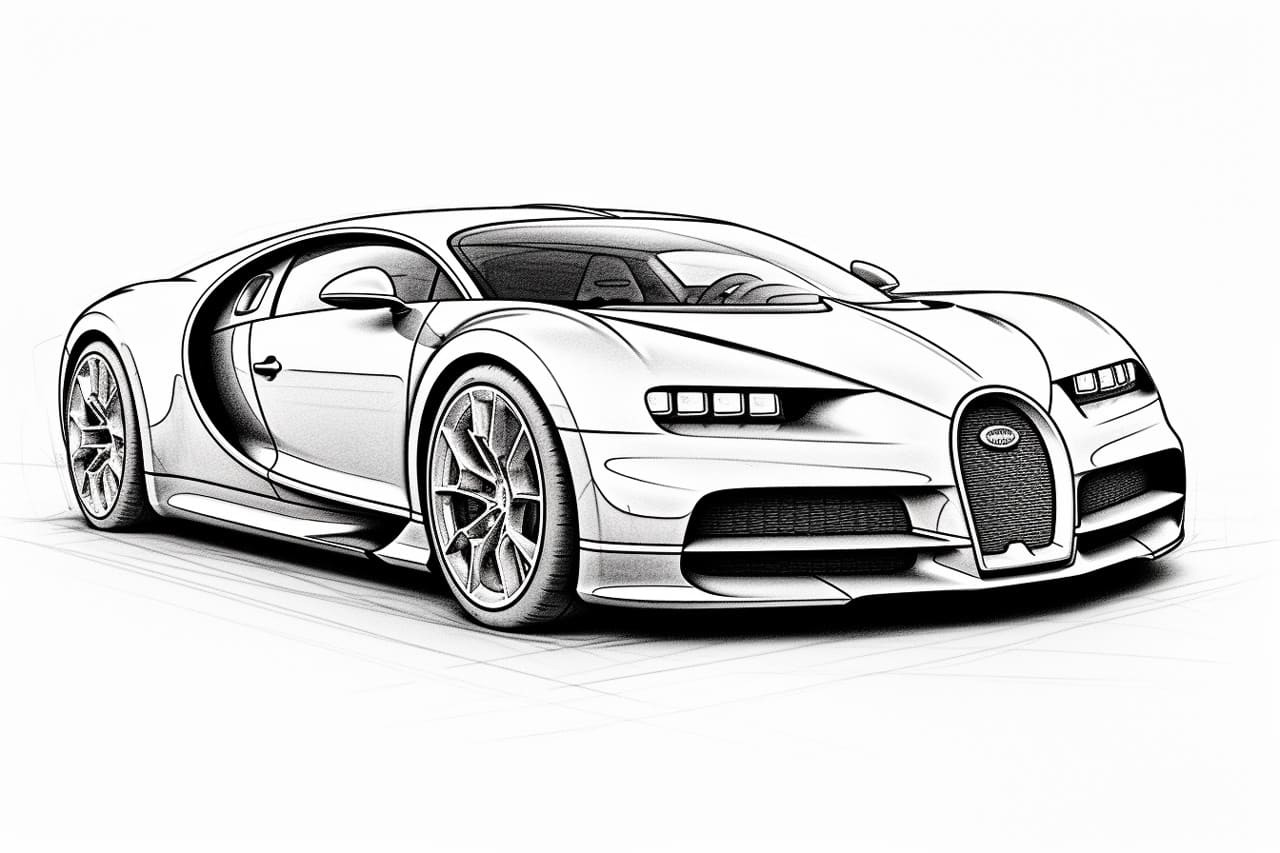 How to draw a Bugatti