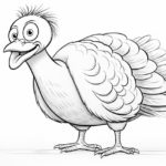 how to draw a cartoon turkey