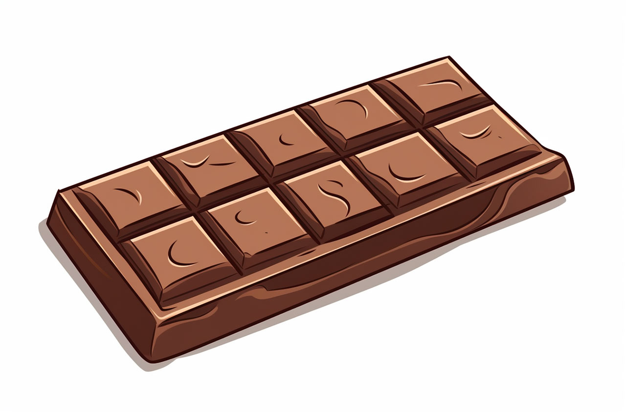 How to draw a chocolate bar