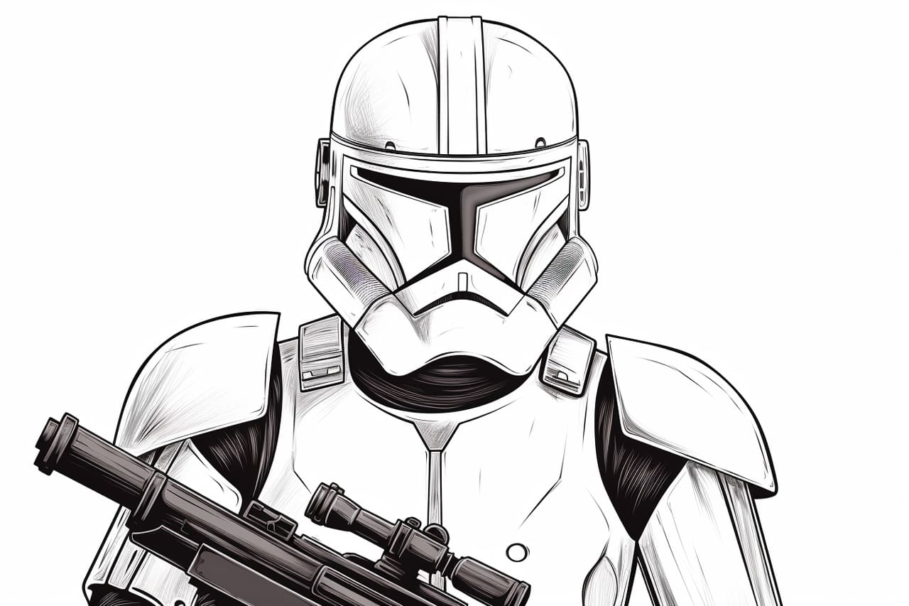 how to draw a Clone Trooper