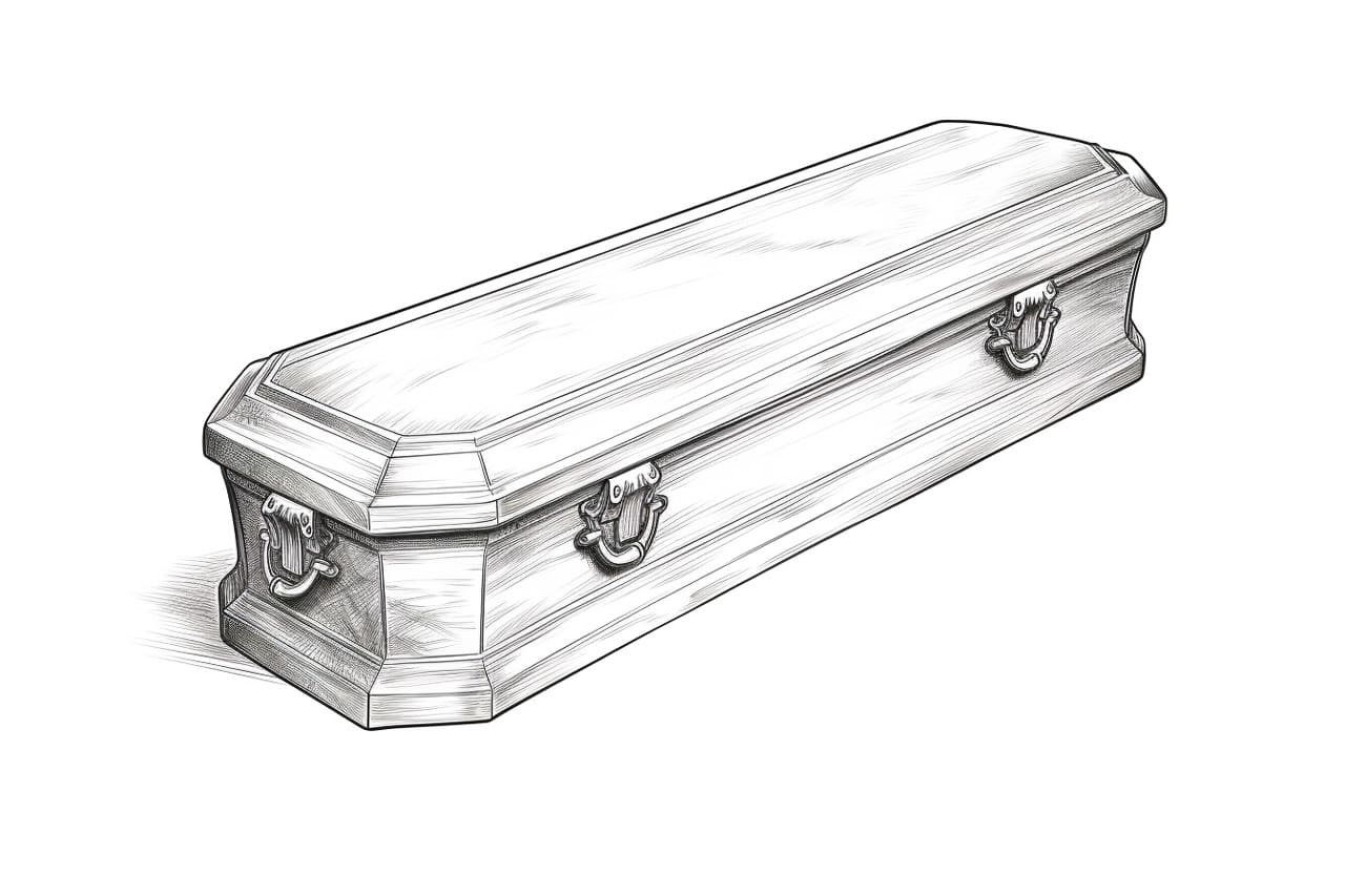 How to draw a coffin