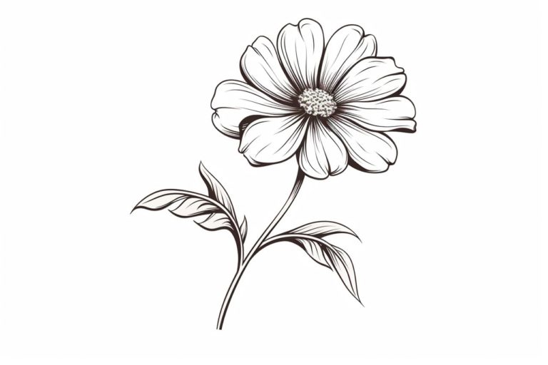 how to draw a cute flower