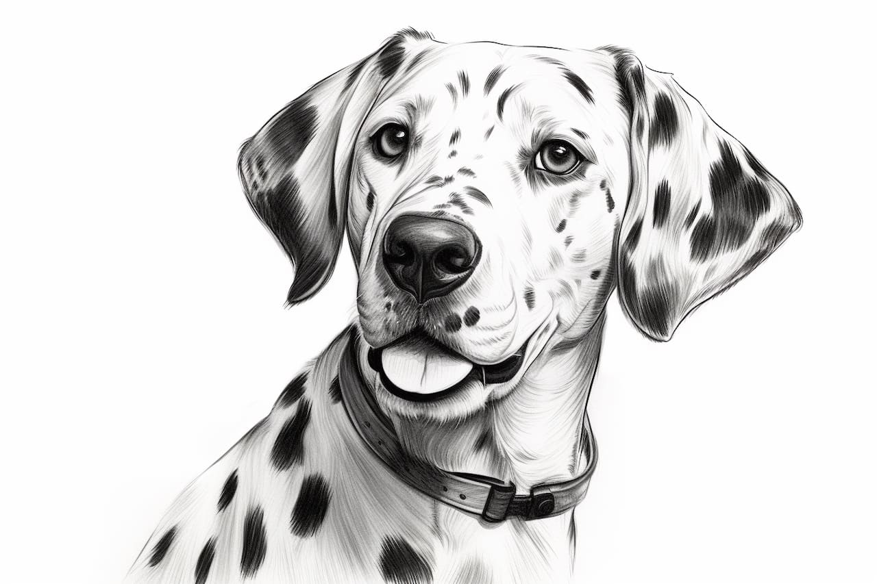 How to draw a Dalmatian