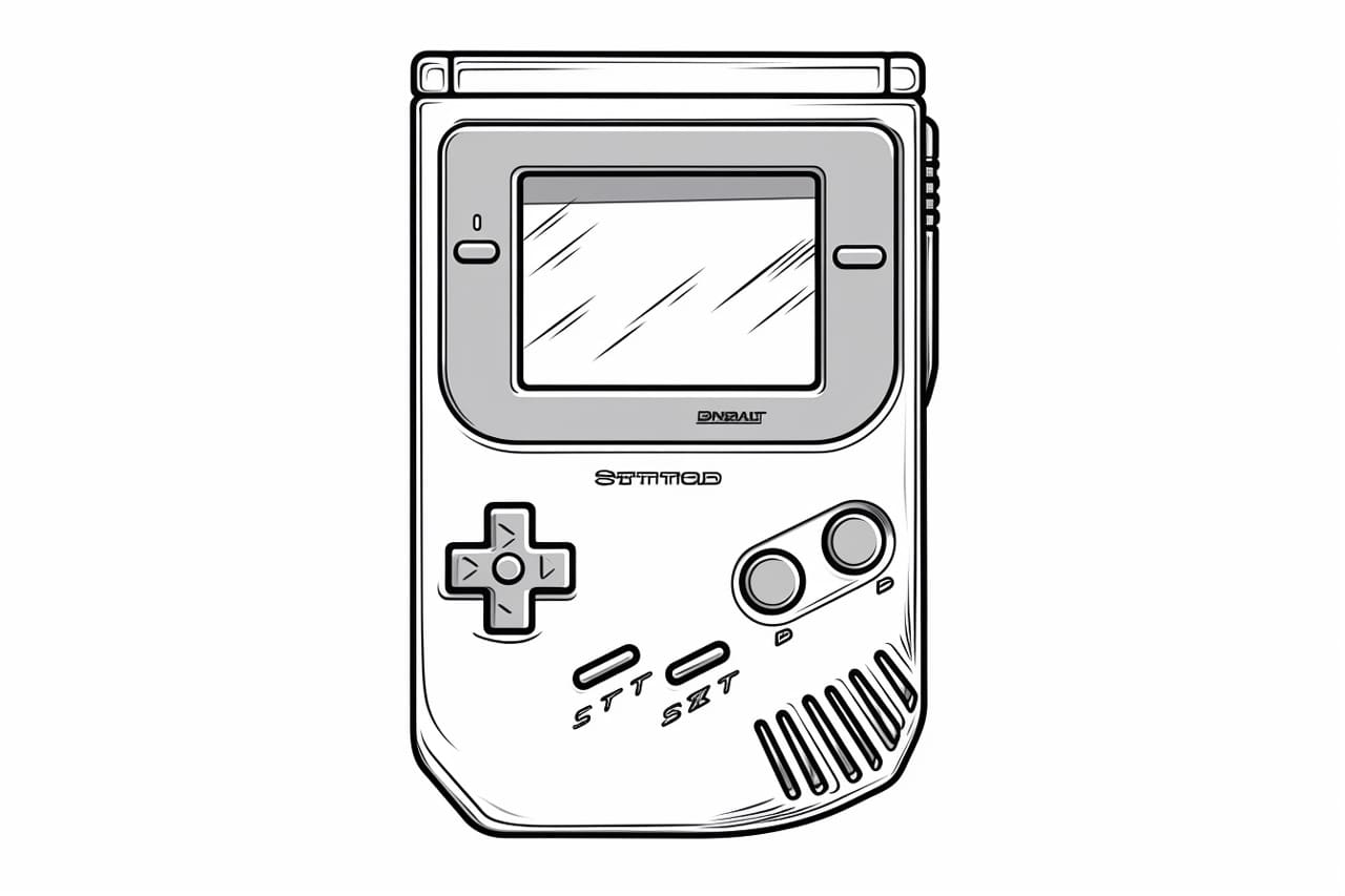 how to draw a Game Boy