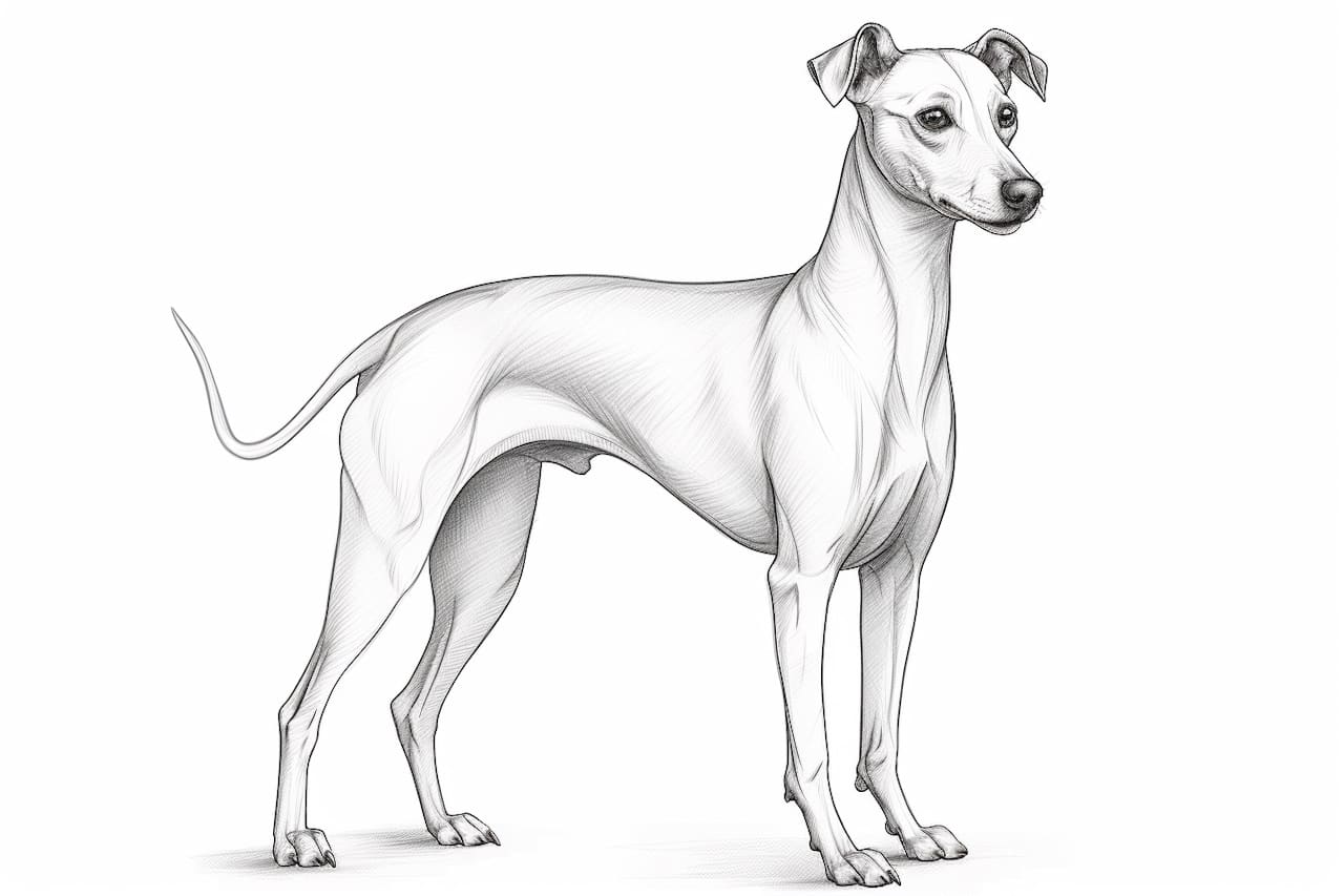 How to draw an Italian Greyhound