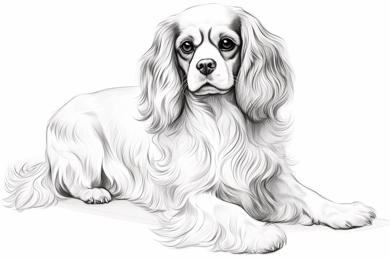How to Draw a King Charles Spaniel Yonderoo