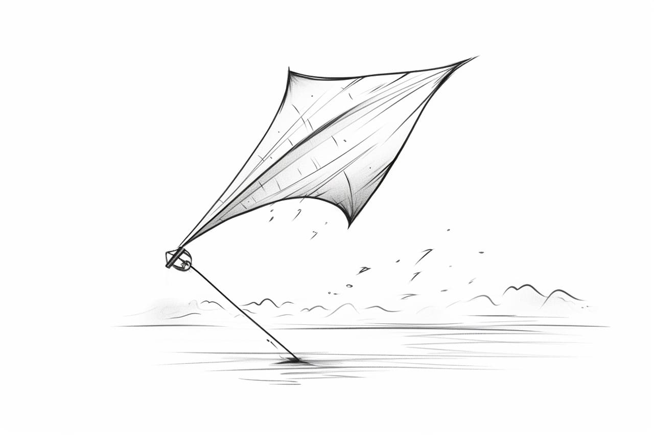how to draw a kite