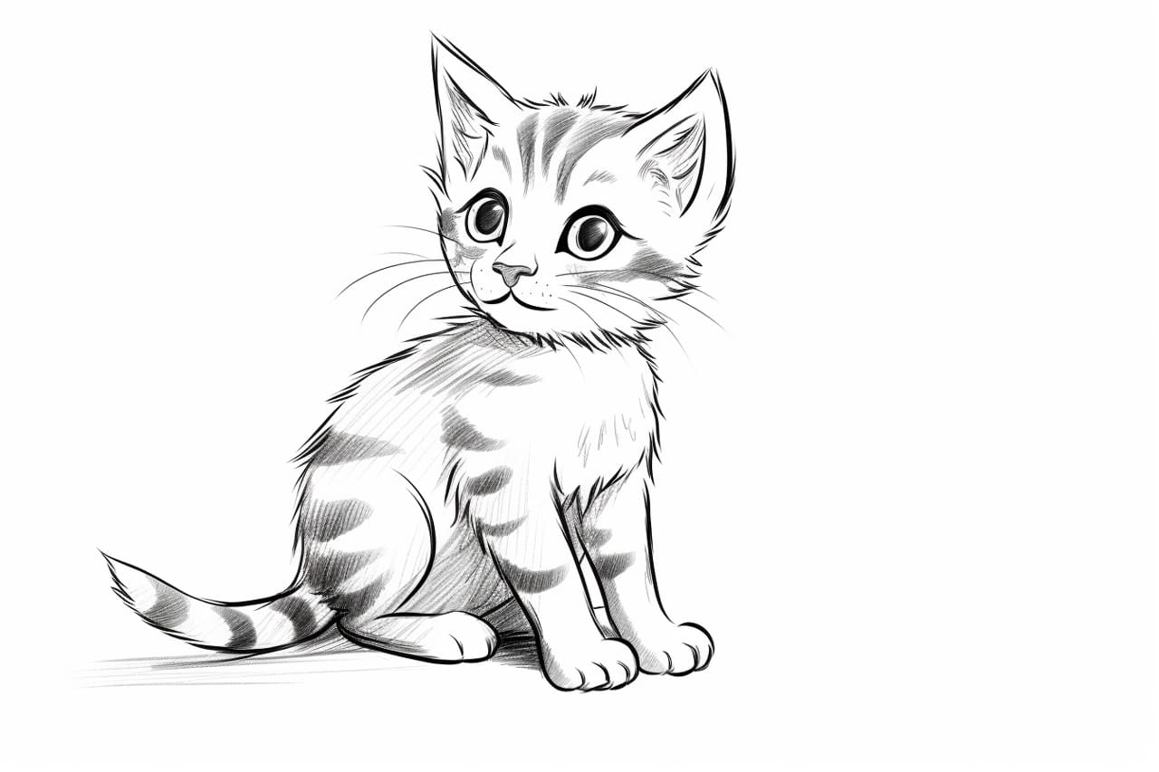 how to draw a kitty cat