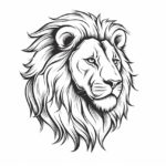 how to draw a lion head