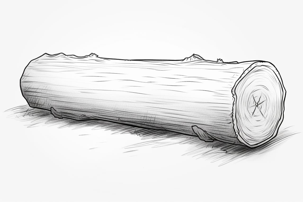 how to draw a log