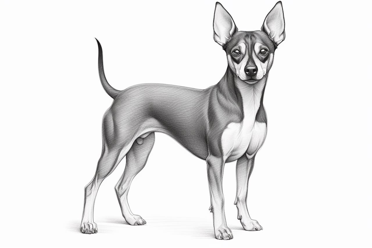 How to draw a Manchester Terrier