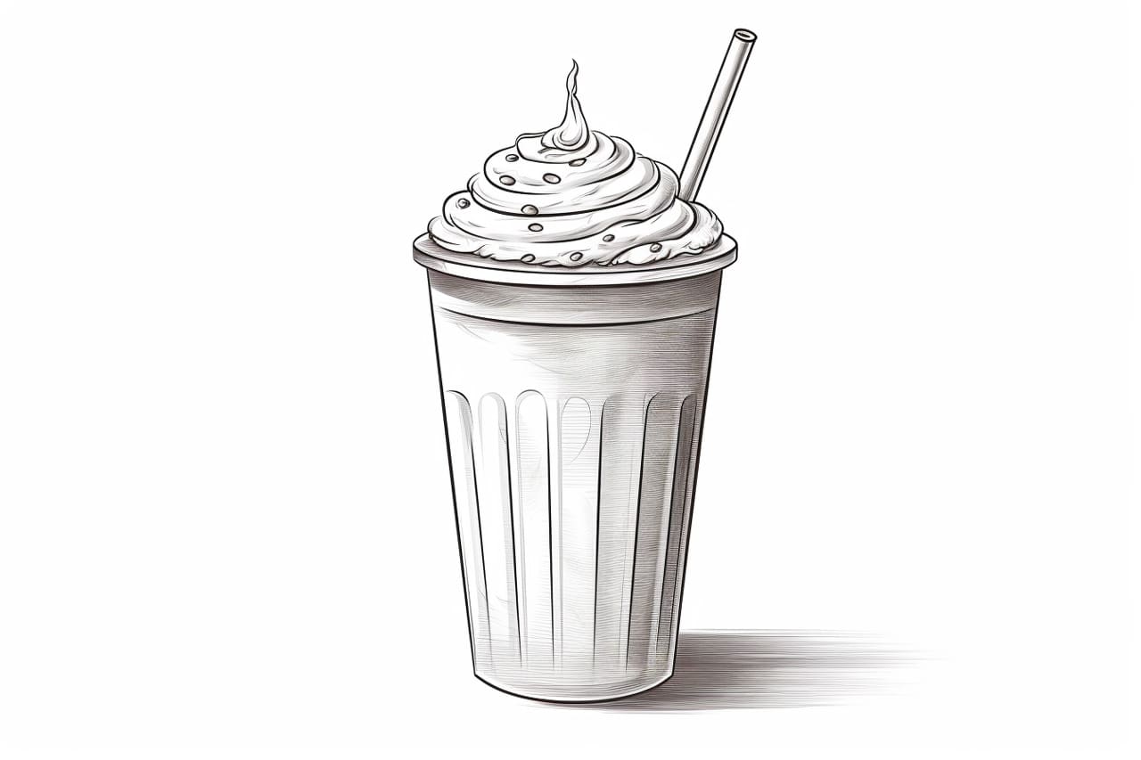 How to draw a milkshake