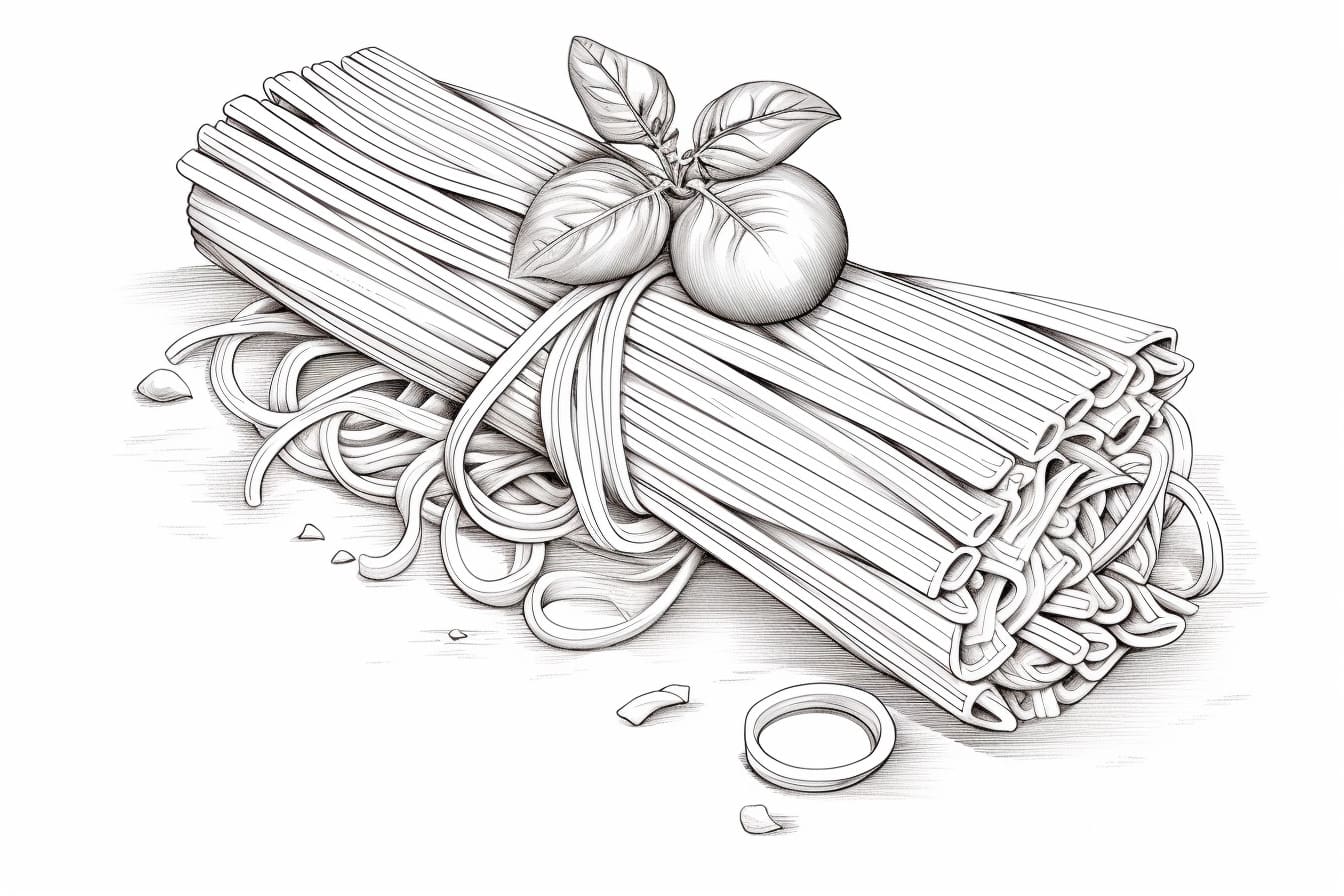 How to draw a pasta