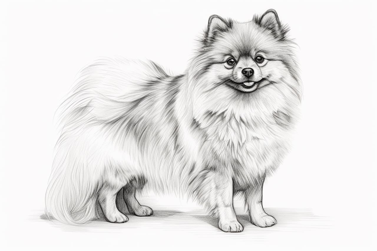 How to draw a Pomeranian