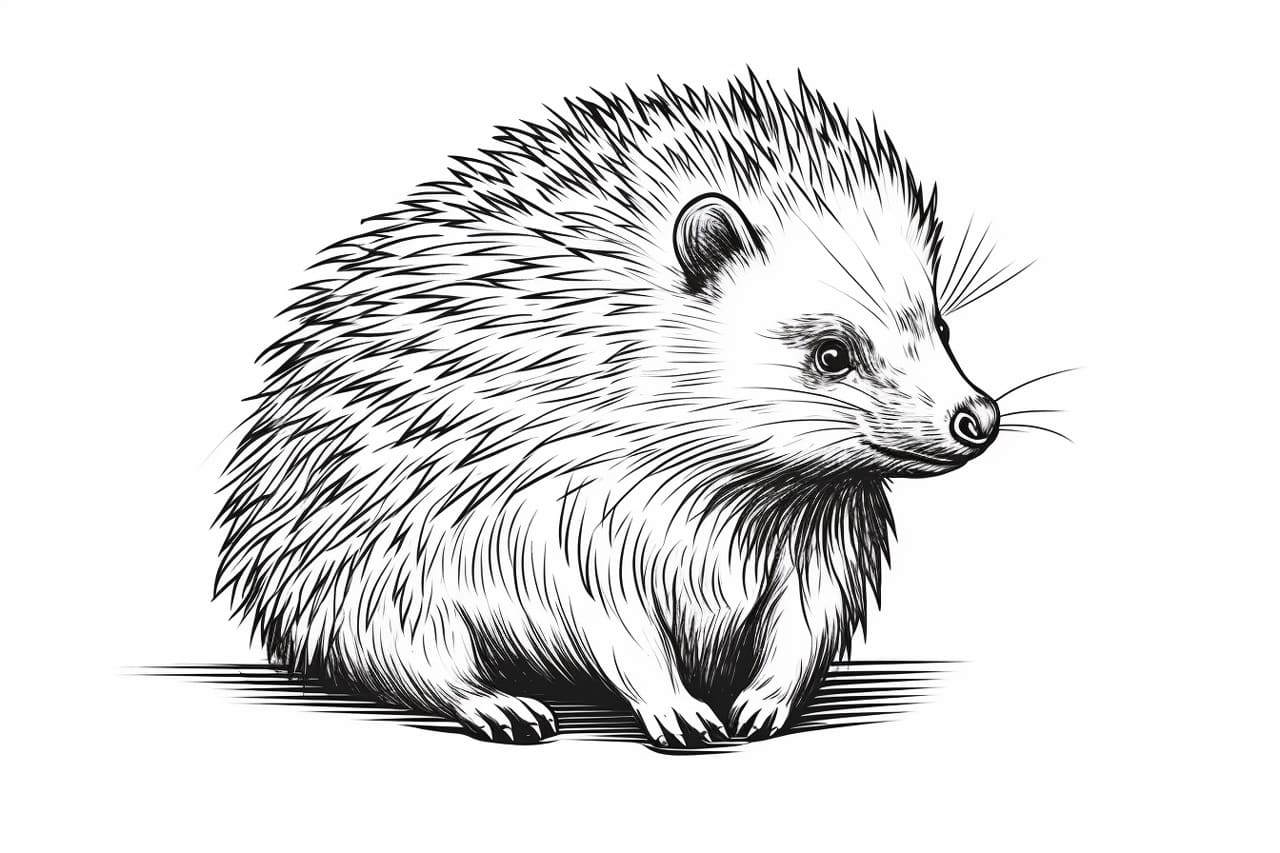 How to draw a porcupine