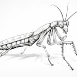 how to draw a paying mantis
