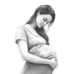 how to draw a pregnant woman