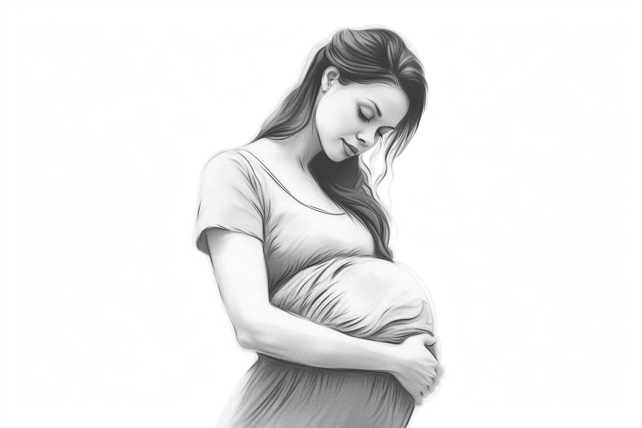 How to Draw a Pregnant Woman Yonderoo