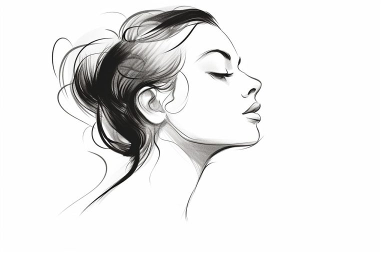 how to draw a profile of a face