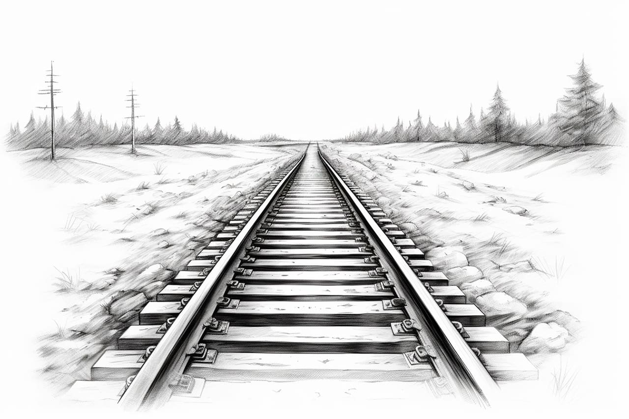 How to draw a railroad